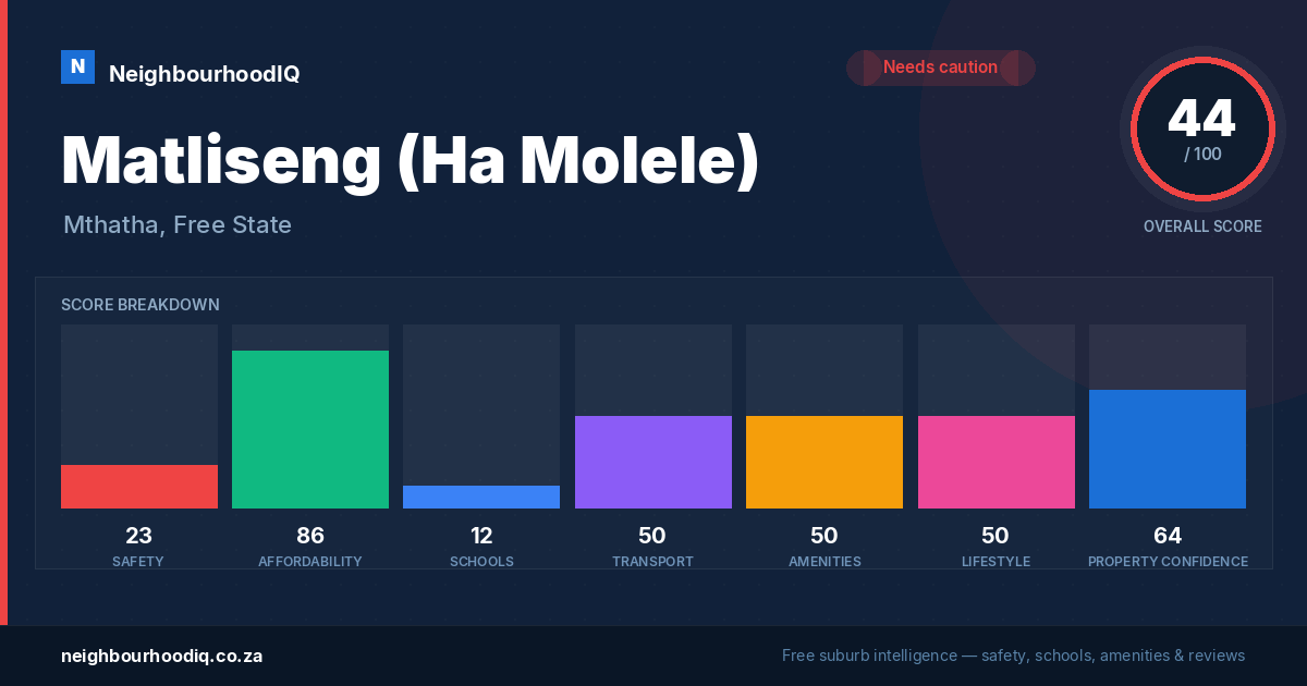 Matliseng (Ha Molele) report card