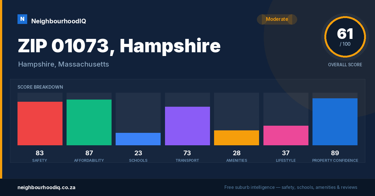 ZIP 01073, Hampshire report card