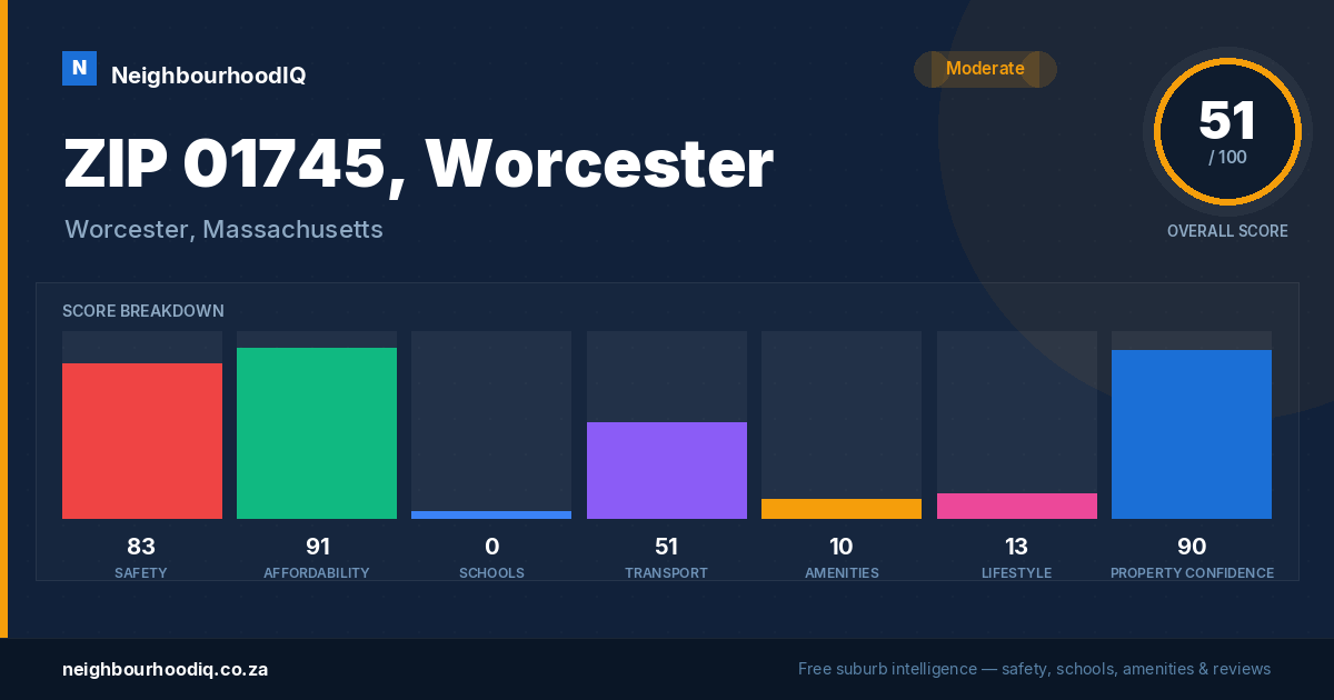 ZIP 01745, Worcester report card