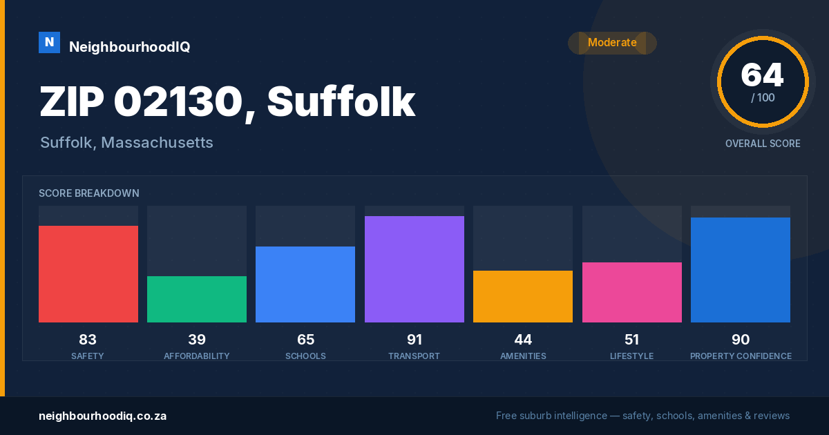 ZIP 02130, Suffolk report card