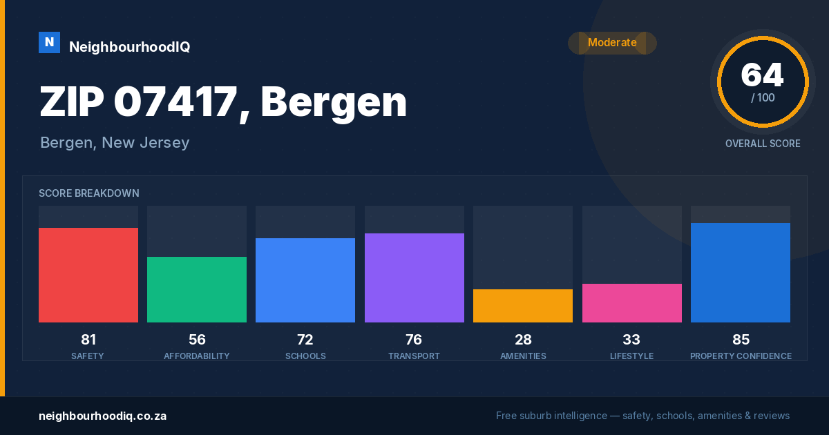 ZIP 07417, Bergen report card