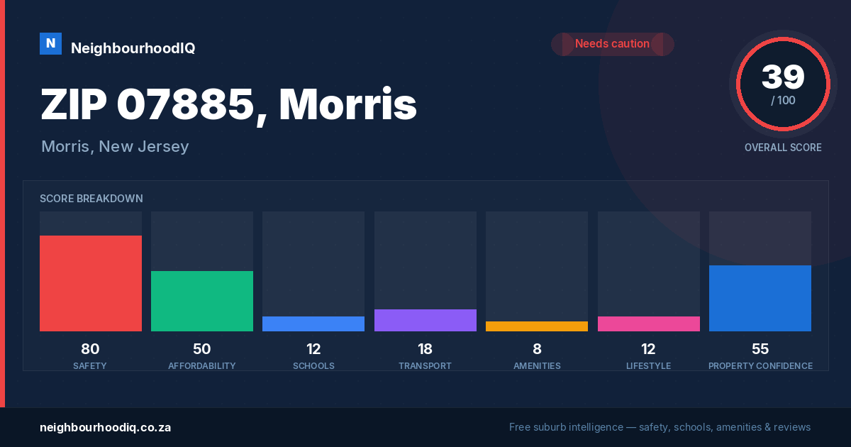 ZIP 07885, Morris report card