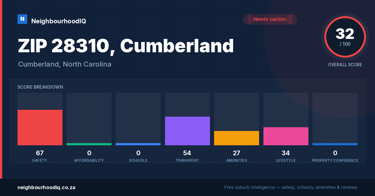 ZIP 28310, Cumberland report card