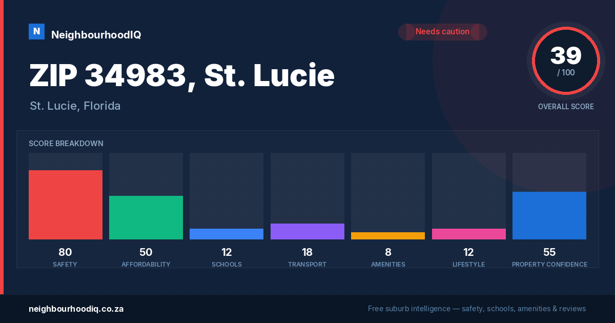 ZIP 34983, St. Lucie report card