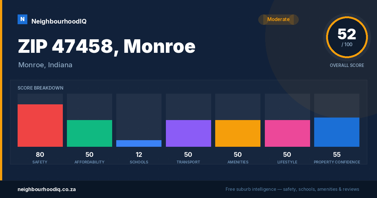 ZIP 47458, Monroe report card