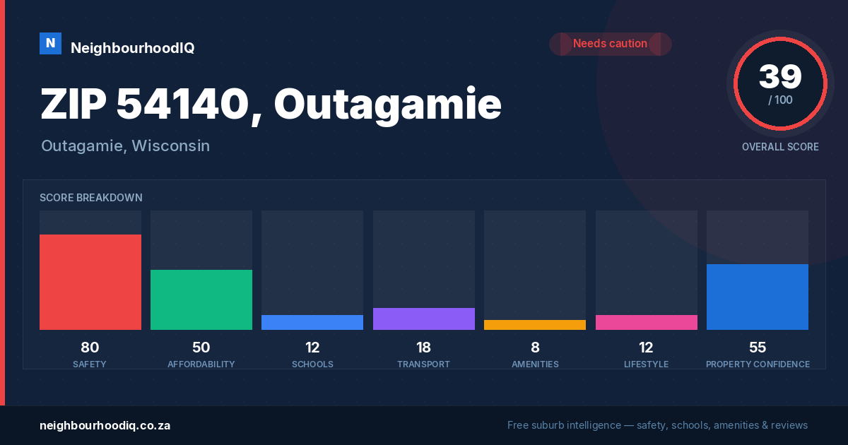 ZIP 54140, Outagamie report card