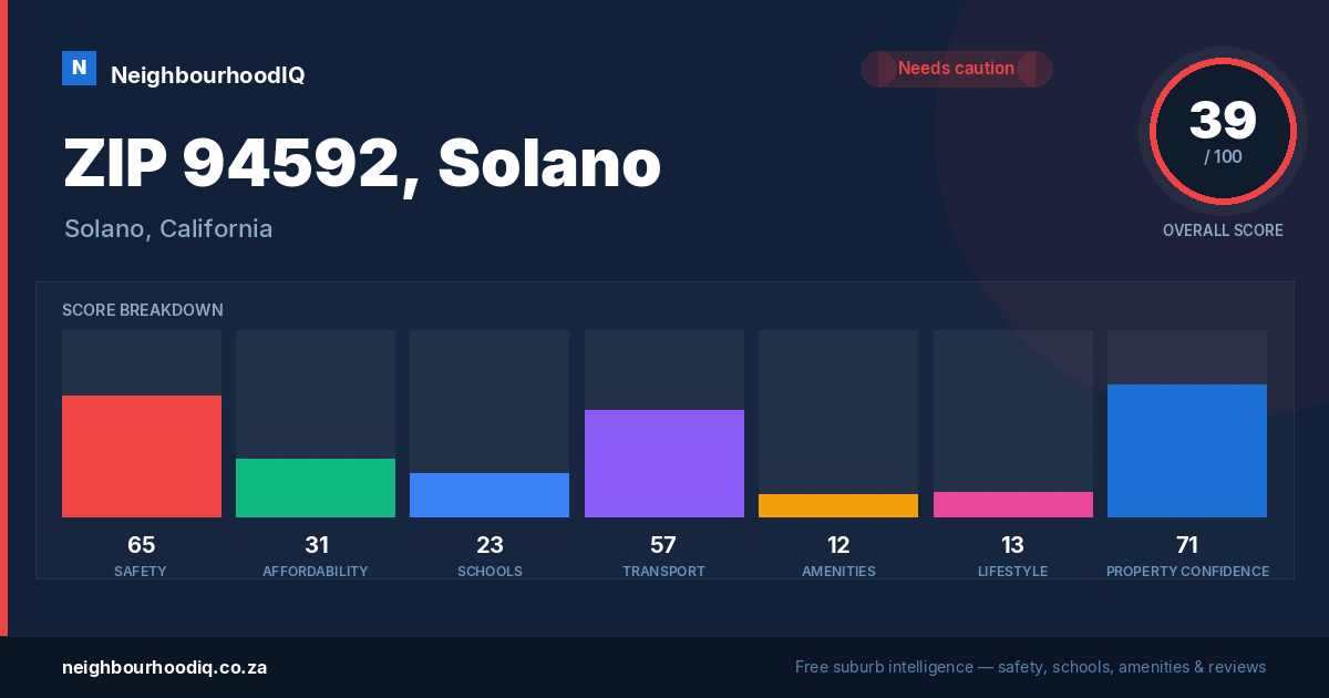 ZIP 94592, Solano report card